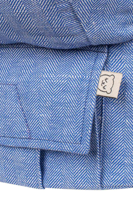 Ocean - Linen Free-to-Grow Baby Carrier pocket