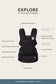 Sapphire - Velour Explore Baby Carrier