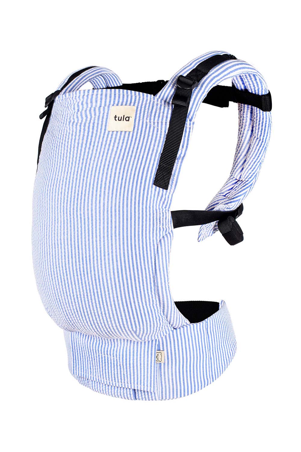 Classic Blue - Seersucker Free-to-Grow Baby Carrier