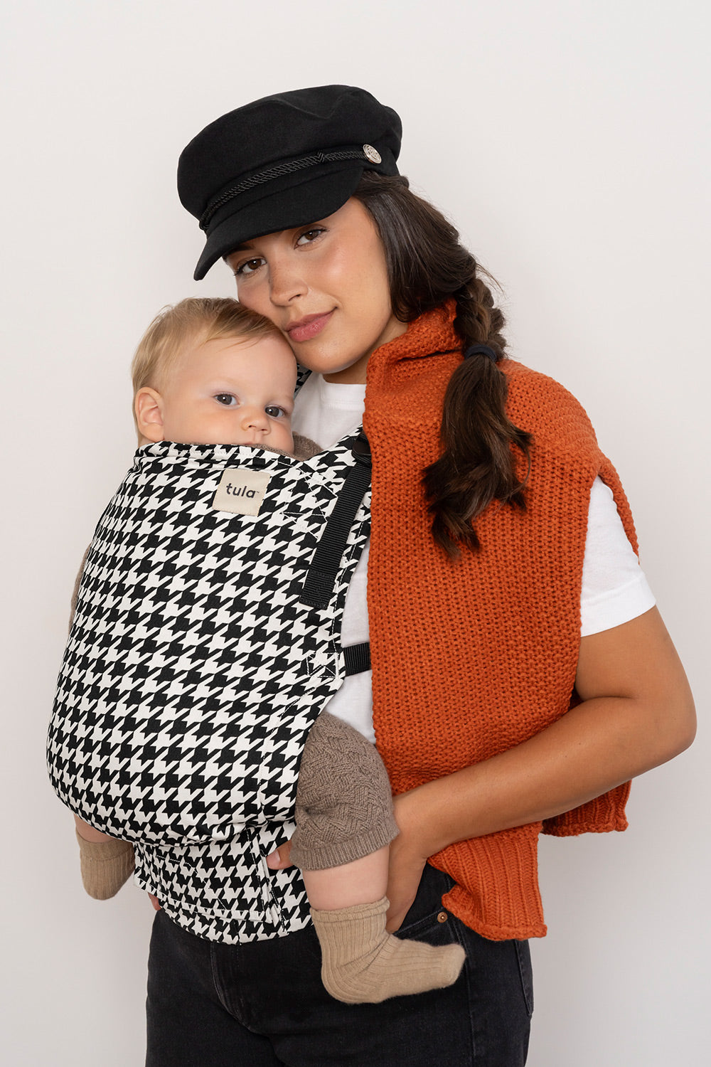 Houndstooth - Cotton Free-to-Grow Baby Carrier