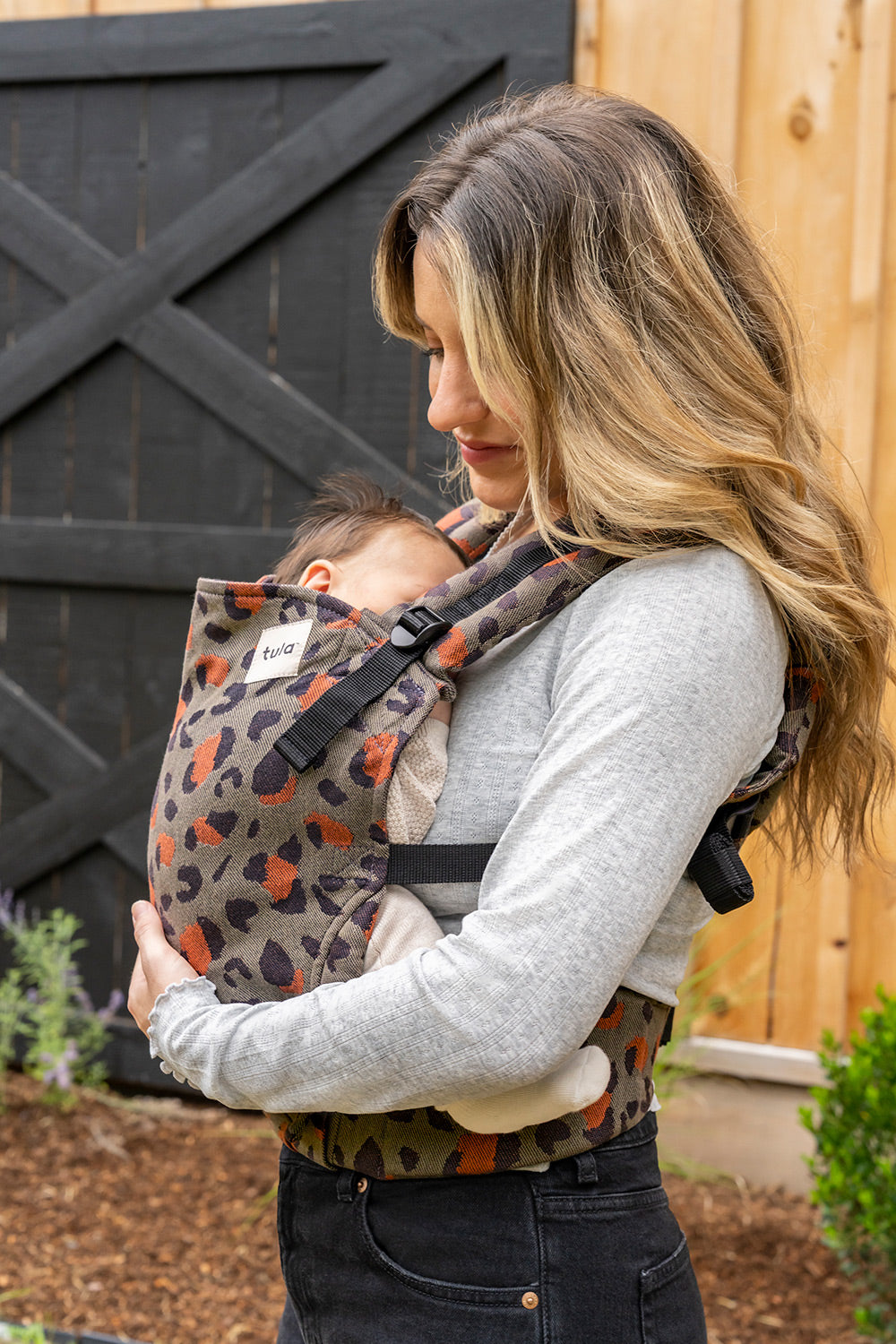 Olive Leopard - Tula Signature Woven Free-to-Grow Baby Carrier