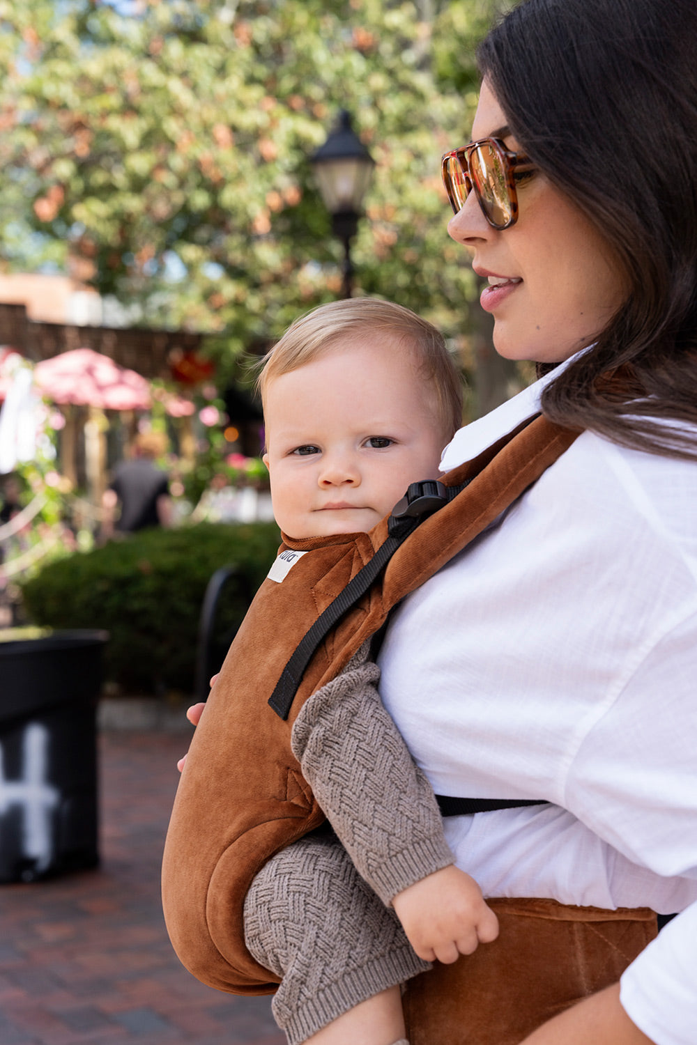 Caramel - Velour Free-to-Grow Baby Carrier