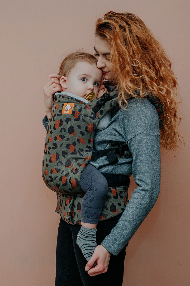 Olive Leopard - Tula Signature Woven Free-to-Grow Baby Carrier