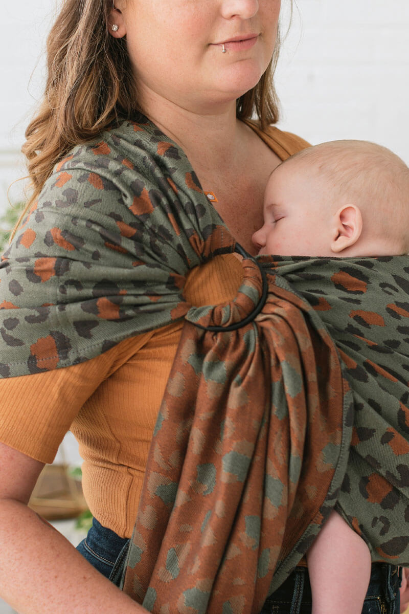 Olive Leopard - Signature Woven Ring Sling