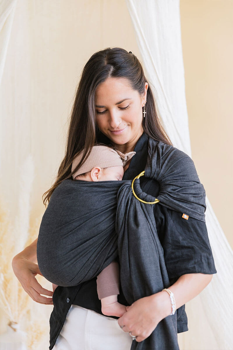 Simple Black Signature Handwoven Ring Sling