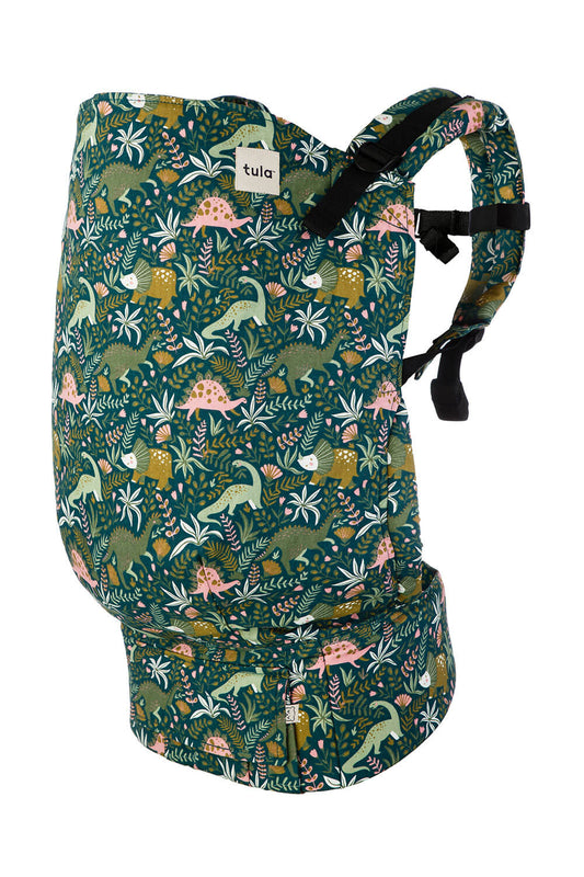 image of baby carrier with dinosaur print